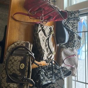 6 coach bags good condition 300 for all 6 bags